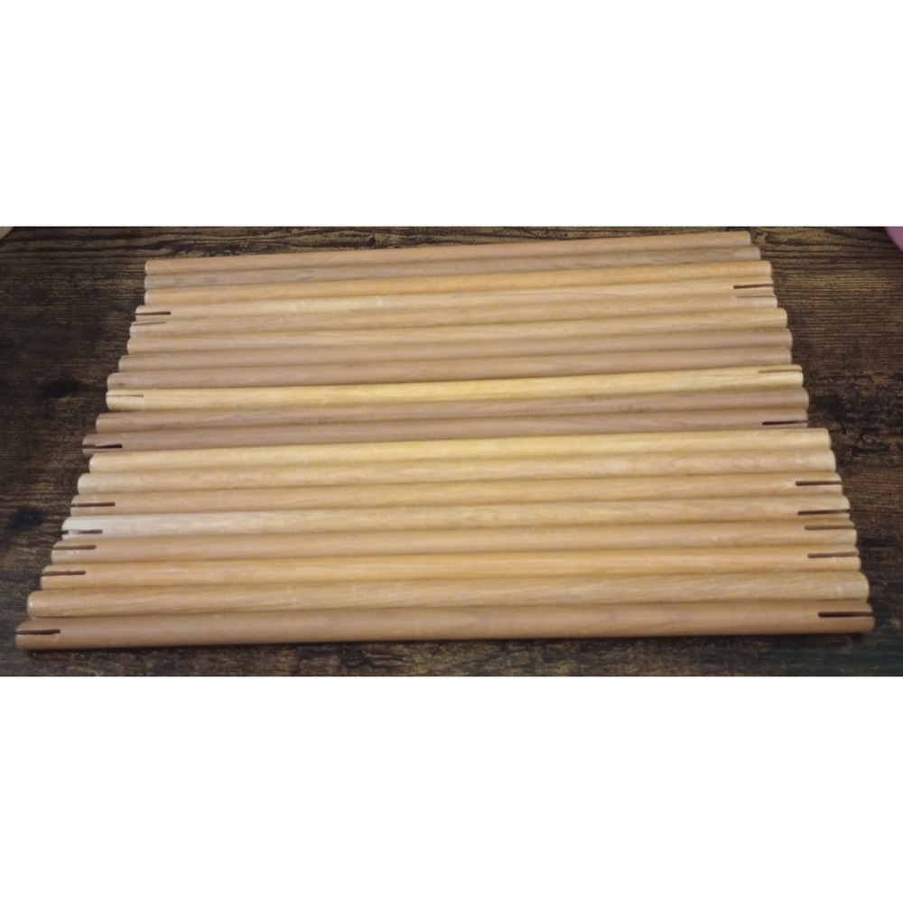Tinkertoy Replacement Pieces Set 19 Natural Wood Brown Notched Building Logs